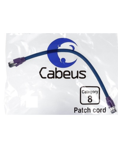 PC-SSTP-RJ45-Cat.8-0.3m-LSZH (9699c), серый. Патч-корд медный. CABEUS в Саратове