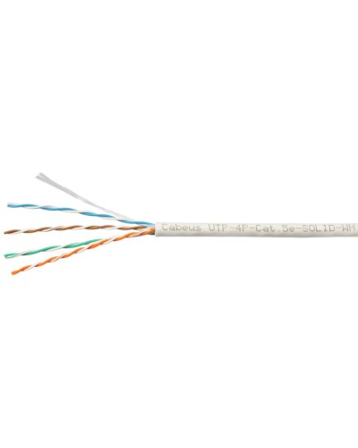 UTP-4P-Cat.5e-SOLID-WH-100 (7471c-5). Кабель «витая пара» (LAN) для структурированных систем связи. CABEUS в Саратове