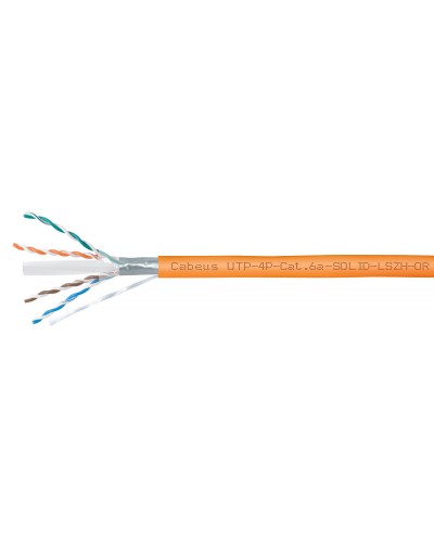 UTP-4P-Cat.6a-SOLID-LSZH-OR (11374c). Кабель «витая пара» (LAN) для структурированных систем связи. CABEUS в Саратове