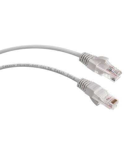 PC-UTP-RJ45-Cat.5e-1m (7211c), серый. Патч-корд медный. CABEUS в Саратове