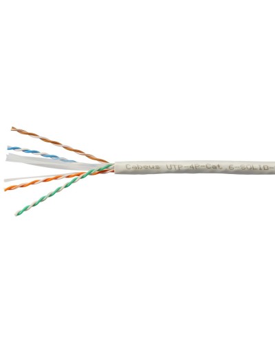 UTP-4P-Cat.6-SOLID-LSZH-WH (11871c). Кабель «витая пара» (LAN) для структурированных систем связи. CABEUS в Саратове