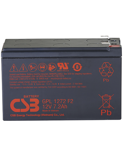 CSB GPL 1272 F2 FR. Аккумулятор герметичный свинцово-кислотный. CSB в Саратове