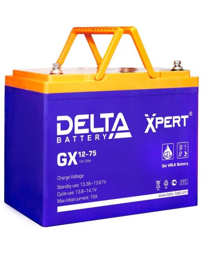 Delta GX 12-75. Аккумулятор герметичный свинцово-кислотный. Delta в Саратове