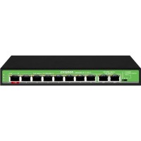 DSP208F-2F-T120 DSP208F-2F-T120 V1 (L2) 10х100Мбит/с 8PoE 8PoE+ 120W. Коммутатор с питанием по PoE. Digma