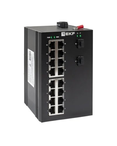 TSX-U-2GX/SFP-16GT. Промышленный неуправляемый коммутатор. EKF в Саратове