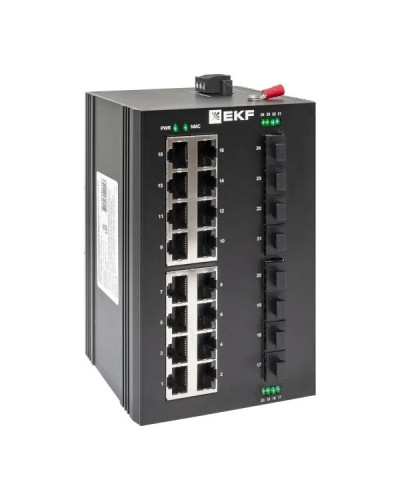 TSX-U-8GX/SFP-16GT. Промышленный неуправляемый коммутатор. EKF в Саратове