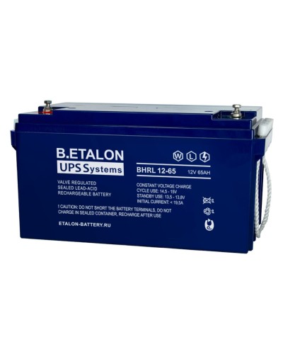 B.ETALON BHRL 12-65. Аккумулятор герметичный свинцово-кислотный. ETALON в Саратове