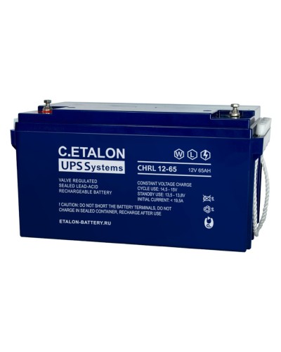 C.ETALON CHRL 12-65. Аккумулятор герметичный свинцово-кислотный. ETALON в Саратове