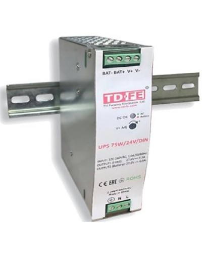 UPS 75W/24V/DIN. Блок бесперебойного питания. FARADAY в Саратове