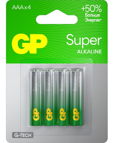GP Super Alkaline 15A AA (GP 15AA21-2CRSBC4), упак. 4 шт. БЛИСТЕР. Алкалиновые батарейки. GP Batteries в Саратове