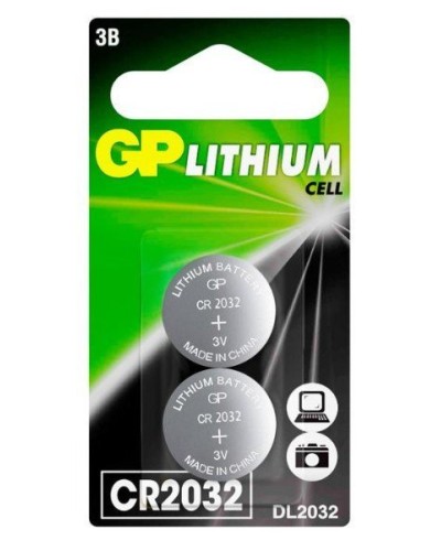 GP Lithium CR2032 (GP CR2032-2CRU2), упак. 2 шт. БЛИСТЕР. Литиевые дисковые батарейки. GP Batteries в Саратове