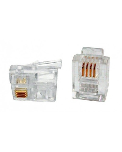 PLUG-6P4C-P-C2-100 (100 шт). Разъем RJ-12. Hyperline в Саратове