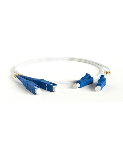 FC-D2-9A1-LC/UR-SC/UR-H-3M-LSZH-WH. Патч-корд волоконно-оптический LC-SC. Hyperline в Саратове