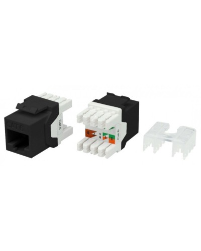KJ8-8P8C-C6-180-BK. Вставка Keystone Jack RJ-45. Hyperline в Саратове