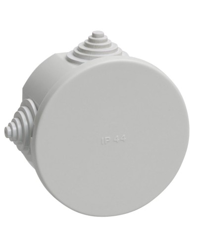 Коробка распаячная КМ41237 D75х40 открытой проводки IP44 4 гермоввода серая (UKO11-075-040-000-K41-44). Коробка распаячная безгалогенная (HF). IEK в Саратове