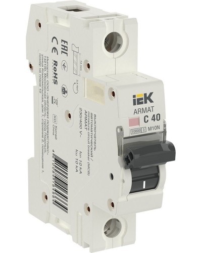 M10N 1P C 40А 10кА ARMAT (AR-M10N-1-C040). Автоматический выключатель. IEK в Саратове