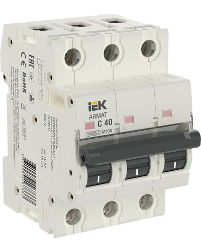 M10N 3P C 40А 10кА ARMAT (AR-M10N-3-C040). Автоматический выключатель. IEK в Саратове