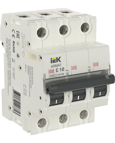 M10N 3P C 10А 10кА ARMAT (AR-M10N-3-C010). Автоматический выключатель. IEK в Саратове