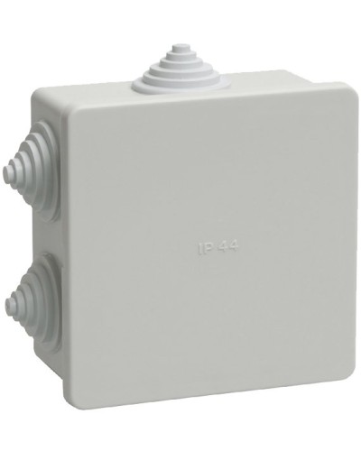 Коробка распаячная КМ41235 85х85х40 открытой проводки IP44 6 гермовводов серая (UKO11-085-085-040-K41-44). Коробка распаячная безгалогенная (HF). IEK в Саратове