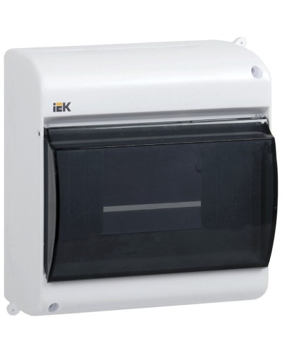 Корпус пластиковый КМПн 2/6 IP30 белый KREPTA 3 (MKP42-N-06-30-09). Щиток модульный с прозрачной дверцей, настенный. IEK в Саратове