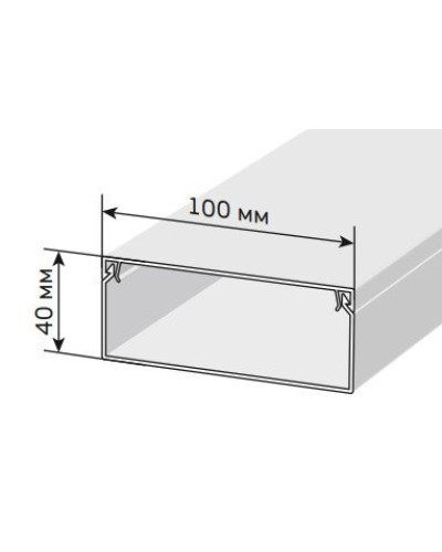 Короб 100х40 ЭЛЕКОР (CKK10-100-040-1-K01). Кабель-канал с двойным замком. IEK в Саратове
