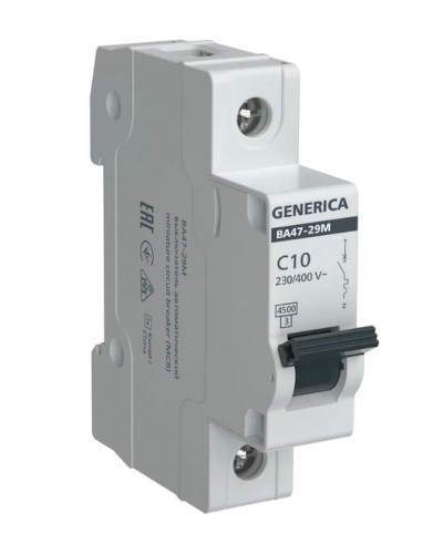 GENERICA ВА47-29М 1P C 10А 4,5кА (MVA21-1-010-C-G). Автоматический выключатель. IEK в Саратове