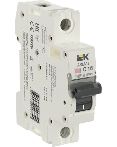 M10N 1P C 16А 10кА ARMAT (AR-M10N-1-C016). Автоматический выключатель. IEK в Саратове