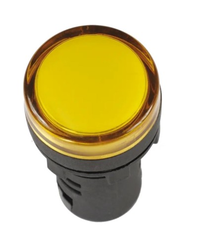 Лампа AD22DS (LED) матрица D22 мм желтый 12В AC/DC желтый (BLS10-ADDS-012-K05). Светосигнальный индикатор. IEK в Саратове
