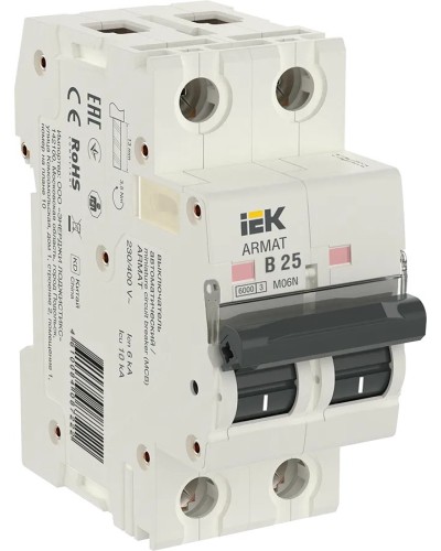 M06N 2P B 25А 6кА ARMAT (AR-M06N-2-B025). Автоматический выключатель. IEK в Саратове
