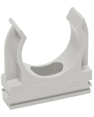 Держатель с защёлкой D32 серый ELASTA (50 шт) (CTA10D-CF32-K41-050). Держатель с защёлкой. IEK в Саратове