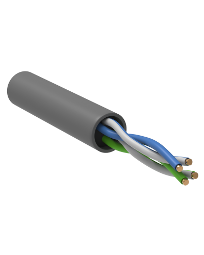 GENERICA U/UTP кат. 5E 100МГц 2 пары PVC INDOOR серый (BC1-C5E02-111-100-G). Кабель «витая пара» (LAN) для структурированных систем связи. IEK в Саратове