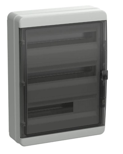 Корпус пластиковый КМПн-54 IP65 TEKFOR (TF5-KP72-N-54-65-K03-K02). Корпус модульный пластиковый черная прозрачная дверь. IEK в Саратове