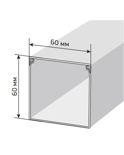 Короб 60х60 ЭЛЕКОР (CKK10-060-060-1-K01). Кабель-канал с двойным замком. IEK в Саратове