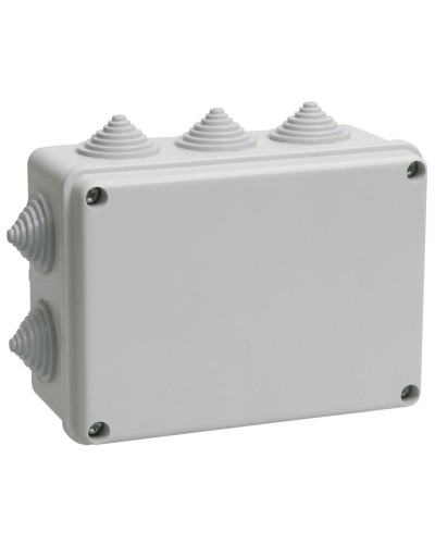 Коробка распаячная КМ41242 150х110х70 открытой проводки IP55 10 гермовводов серая (UKO10-150-110-070-K41-55). Коробка распаячная безгалогенная (HF). IEK в Саратове