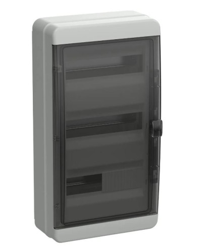 Корпус пластиковый КМПн-36 IP65 TEKFOR (TF5-KP72-N-36-65-K03-K02). Корпус модульный пластиковый черная прозрачная дверь. IEK в Саратове