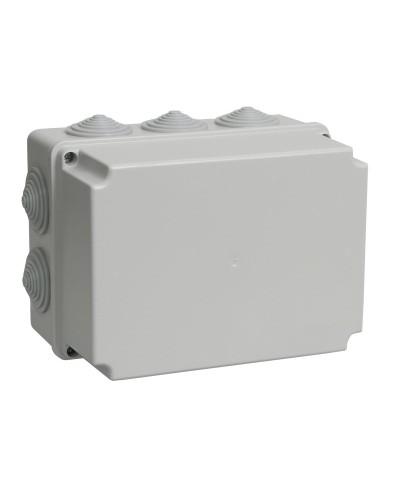 Коробка распаячная КМ41246 190х140х120 открытой проводки IP55 10 гермовводов серая (UKO10-190-140-120-K41-55). Коробка распаячная безгалогенная (HF). IEK в Саратове