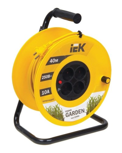 УК40 4 места, 40м (WKP23-10-04-40). Удлинитель на катушке Garden. IEK в Саратове