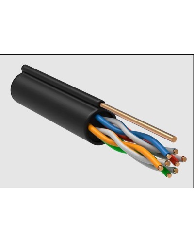 GENERICA U/UTP 5E 24AWG 4PR LDPE трос черный (BC3-C5E04-159-305-R-G). Кабель «витая пара» (LAN) для структурированных систем связи. IEK в Саратове