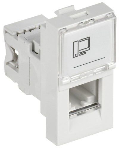 Розетка RJ45 кат.6 PRIMER РКИ-10-00-П-6 белый IEK (PR-KK40D-RI-0-1-C06U-K01). Розетка RJ-45. IEK в Саратове