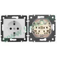 Розетка Valena 2К+3 10/16А, белый (774420). Розетка. LegranD