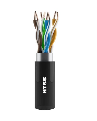 NTSS-OUT-UTP4-5Е-PE-BL кат.5E UTP 4 пары 24AWG PE внешний 305м черный. Кабель «витая пара» (LAN) для структурированных систем связи. NTSS в Саратове