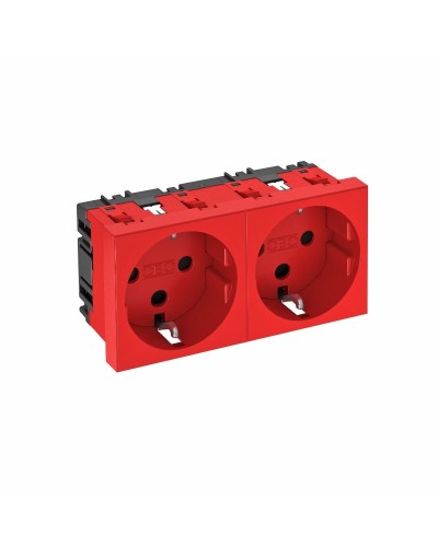 STD-D0 SRO2, (6120028). Розетка 0° двойная 2х2К+З, со шторками, 16А 250В красная. OBO Bettermann в Саратове
