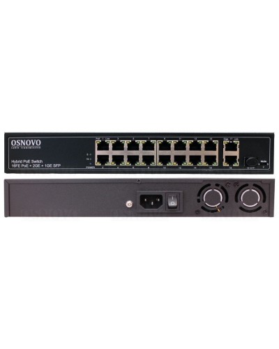 SW-61621(300W). Коммутатор 16-портовый Fast Ethernet с PoE. OSNOVO в Саратове
