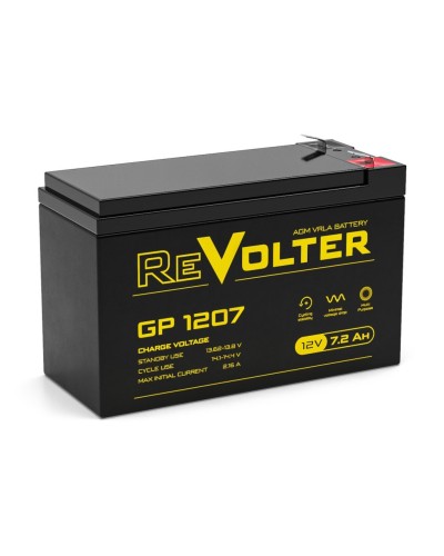 Revolter GP 1207. Аккумулятор автомобильный герметичный свинцово-кислотный. Revolter в Саратове