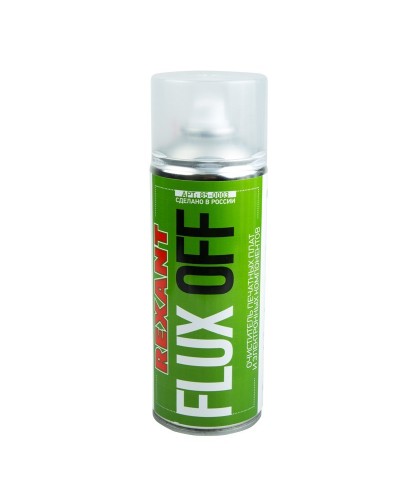 Очиститель печатных плат FLUX OFF, REXANT, 400 мл, аэрозоль (85-0003): Баллон с очистителем в Саратове