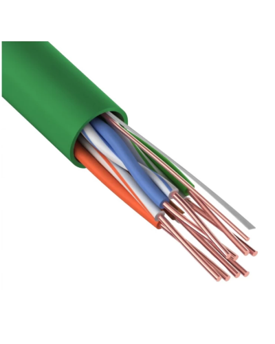 U/UTP, CAT 5e, нг(А)-LSLTx, 4х2х0,52мм, 24AWG, INDOOR, SOLID, зеленый, 305м REXANT (01-0061). Кабель «витая пара» (LAN) для структурированных систем связи. Rexant в Саратове
