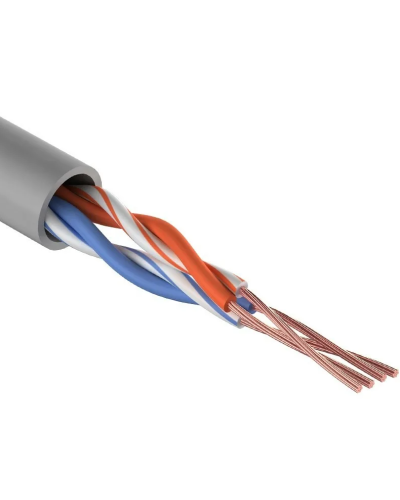 U/UTP, CAT 5e, PVC, 2PR, 24AWG, INDOOR, STRANDED, серый, 305м REXANT (01-0026). Кабель «витая пара» (LAN) для структурированных систем связи. Rexant в Саратове