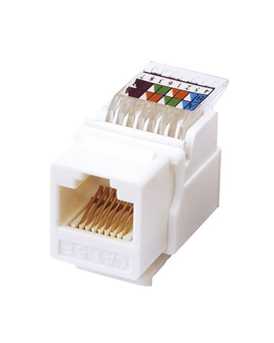Модуль Keystone Jack RJ-45(8P8C), UTP, CAT 5e, тип 180 градусов, самозажимной, белый REXANT (03-1012): Модуль Keystone Jack в Саратове