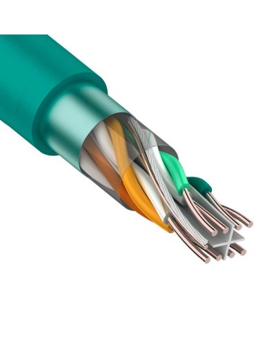 F/UTP, CAT 6, нг(А)-LSLTx, 4х2х0,575мм, 23AWG, INDOOR, SOLID, зеленый, 305м REXANT (01-0171). Кабель «витая пара» (LAN) для структурированных систем связи. Rexant в Саратове