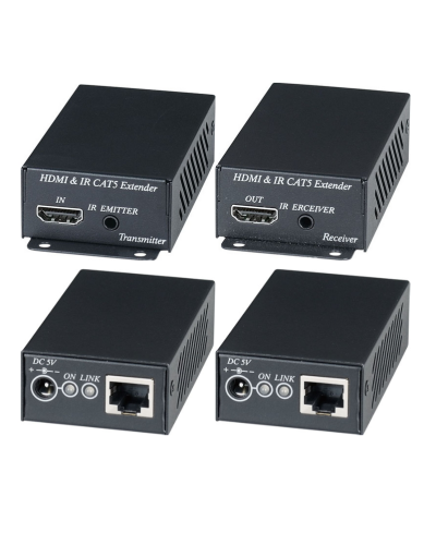 HE02EI. Комплект для передачи HDMI-сигнала с ИК-повторителем. SC&T в Саратове